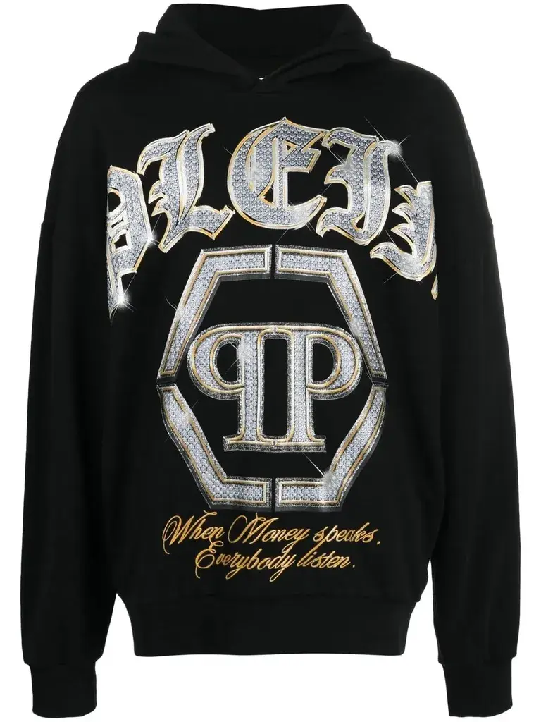 Philipp Plein Muški duks AABCMJB2861PJO002N-02, Crni