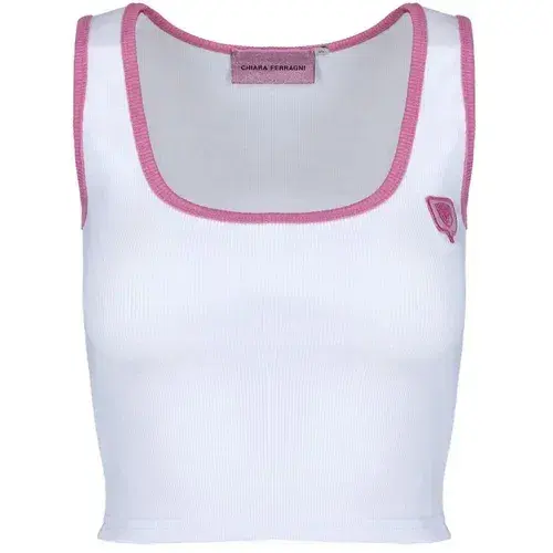 Chiara Ferragni Ženski top 21PE-CFTP025 WHITE, Beli