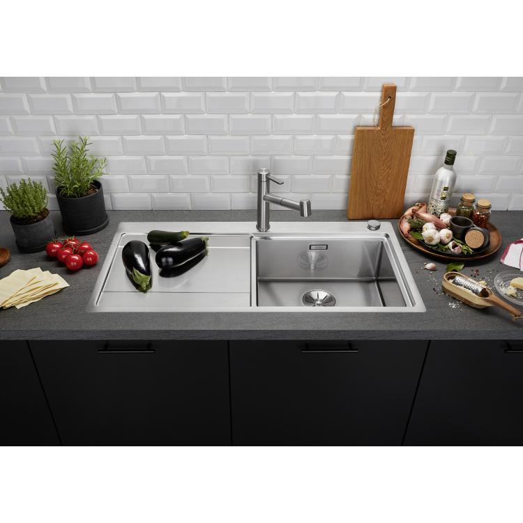 Blanco Sudopera Divon II 5S-IF, 1000x510x195mm, Desna, Sa podizačem čepa, Srebrne boje