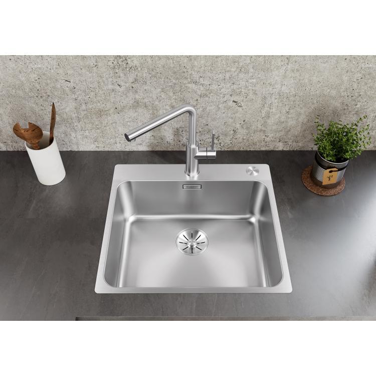 Blanco Sudopera Solis 500-IF/A, 540x500x185mm, Sa podizačem čepa, Srebrne boje