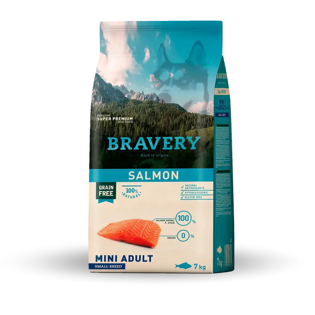 Bravery Suva hrana za male rase pasa od lososa, Mini Adult, 7kg