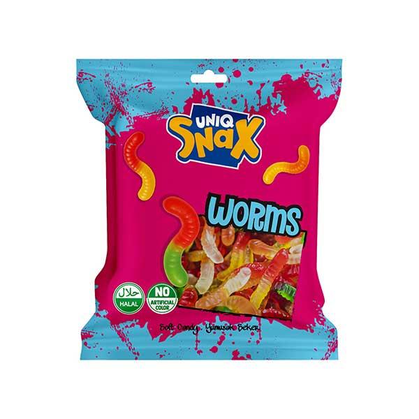 Uniq Snax Gumene bombone sa voćnim ukusima Worms, 80g