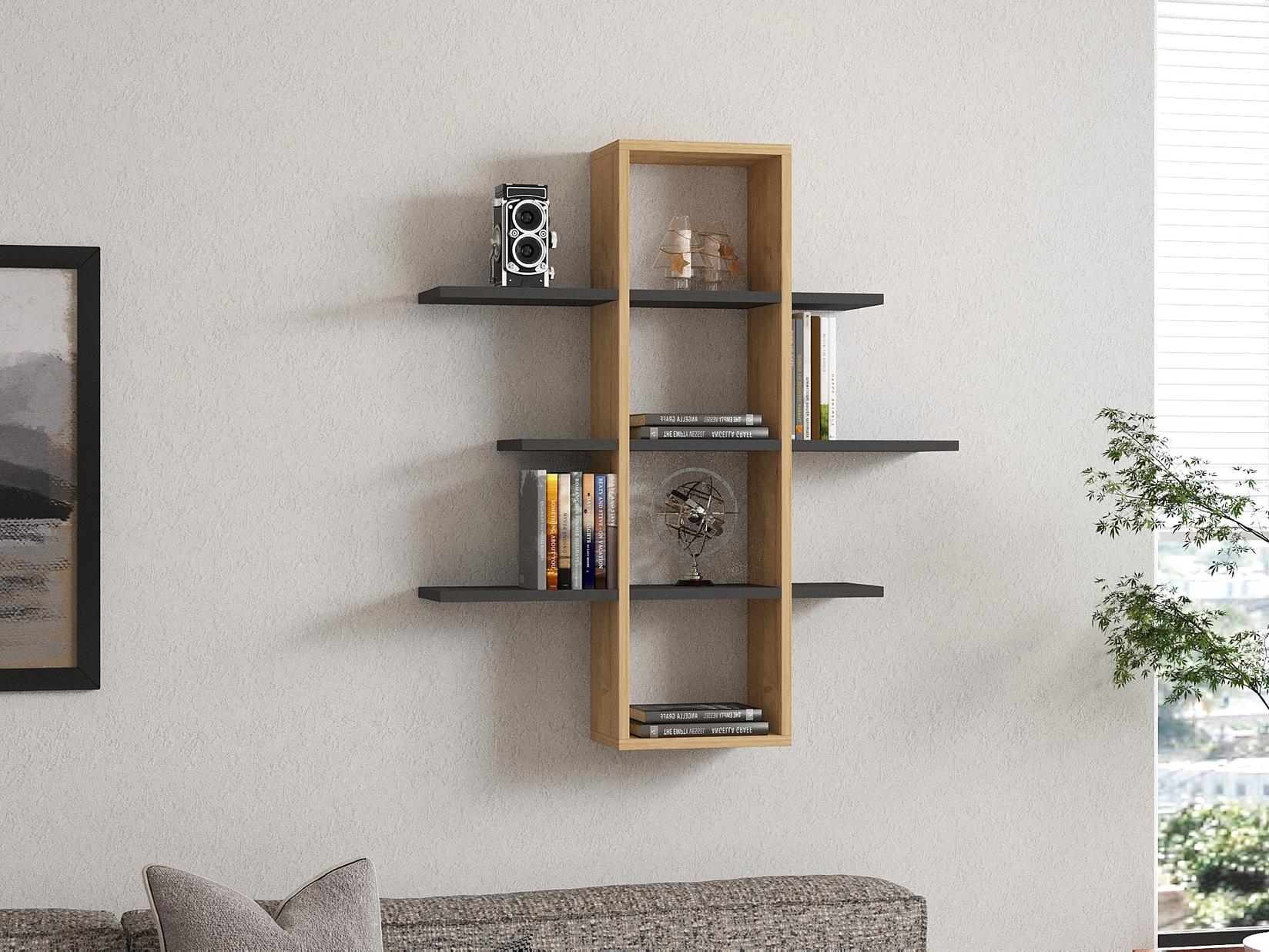 Hanah home Zidna polica Hrast