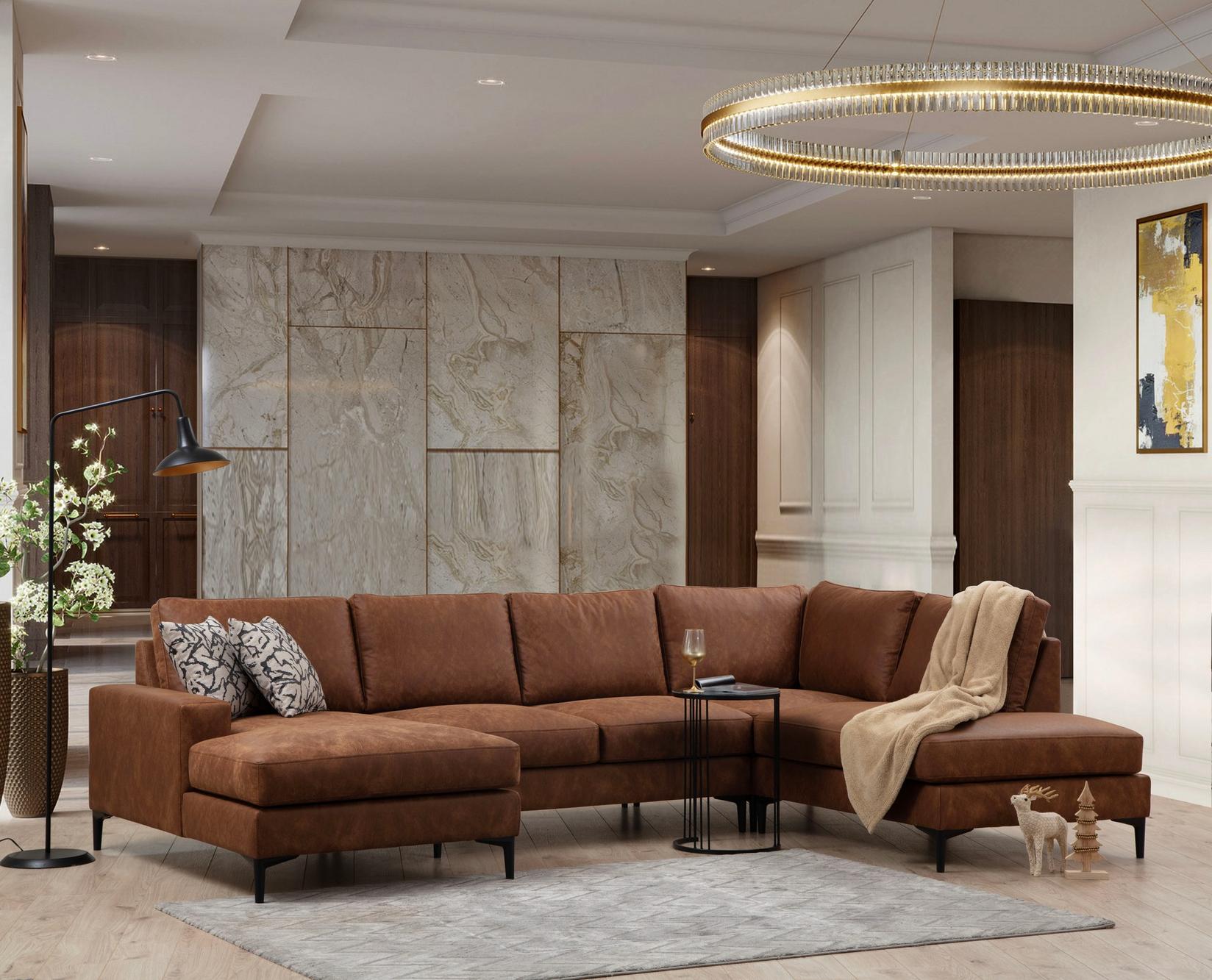 Atelier del Sofa Ugaona garnitura 90x90x155cm Kamel