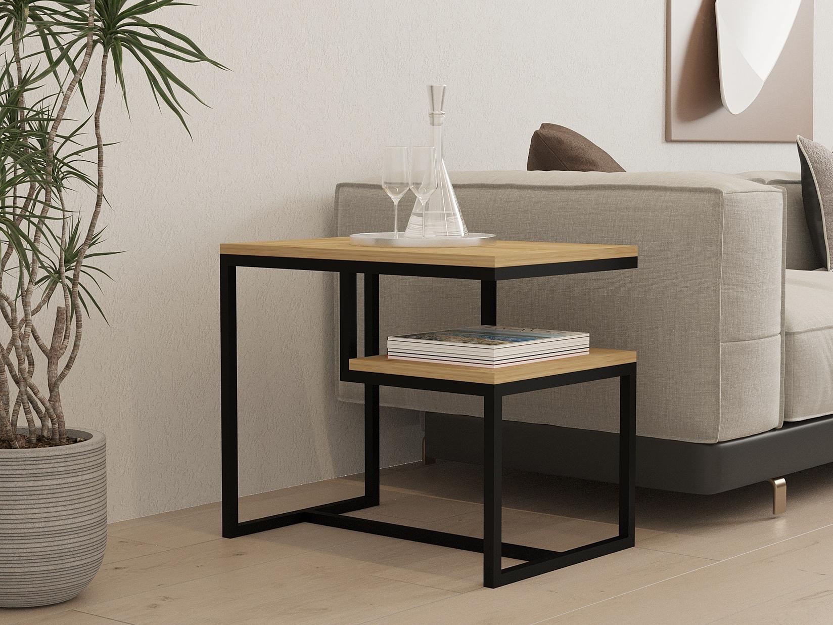 Hanah Home Klub sto Wengen 60x52x40cm Hrast