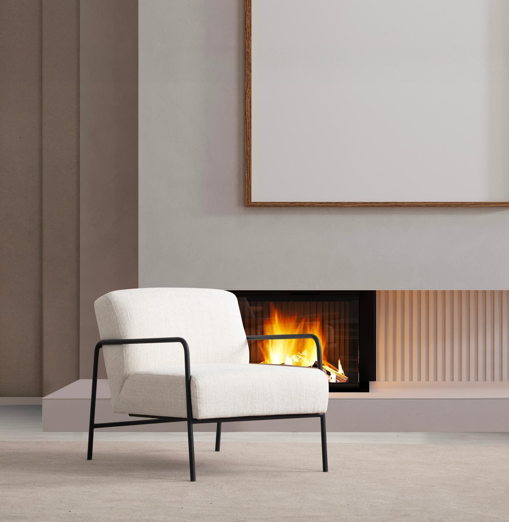 Atelier del Sofa Fotelja Eti Bergere 90x75x70cm Bela