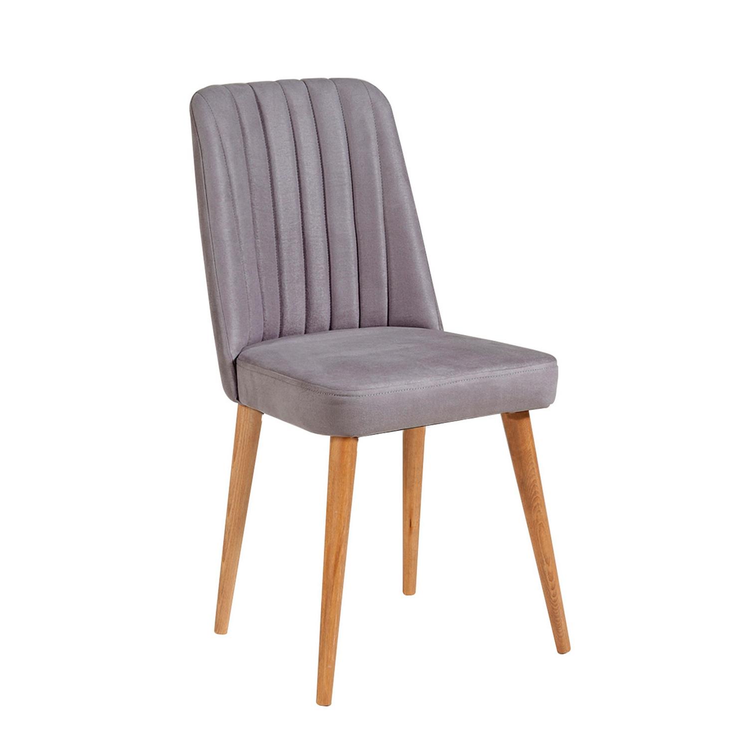 Hanah Home Trpezarijska stolica Stormi Sandalye 47x89x46cm Bež-Siva