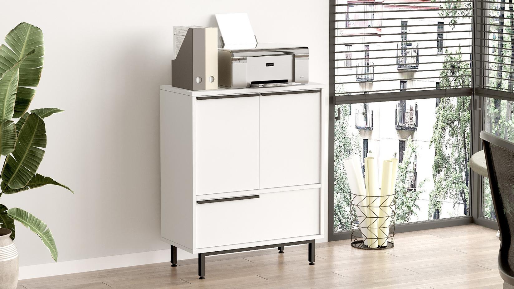 Hanah Home Komoda 74,8x90,4x35,5cm Bela