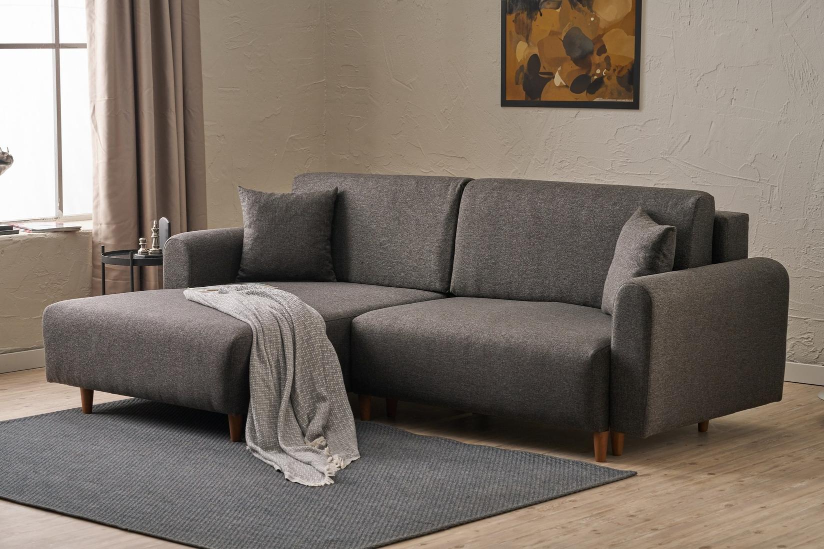 Atelier del Sofa Ugaona garnitura Mane 246x85x160cm Antracit