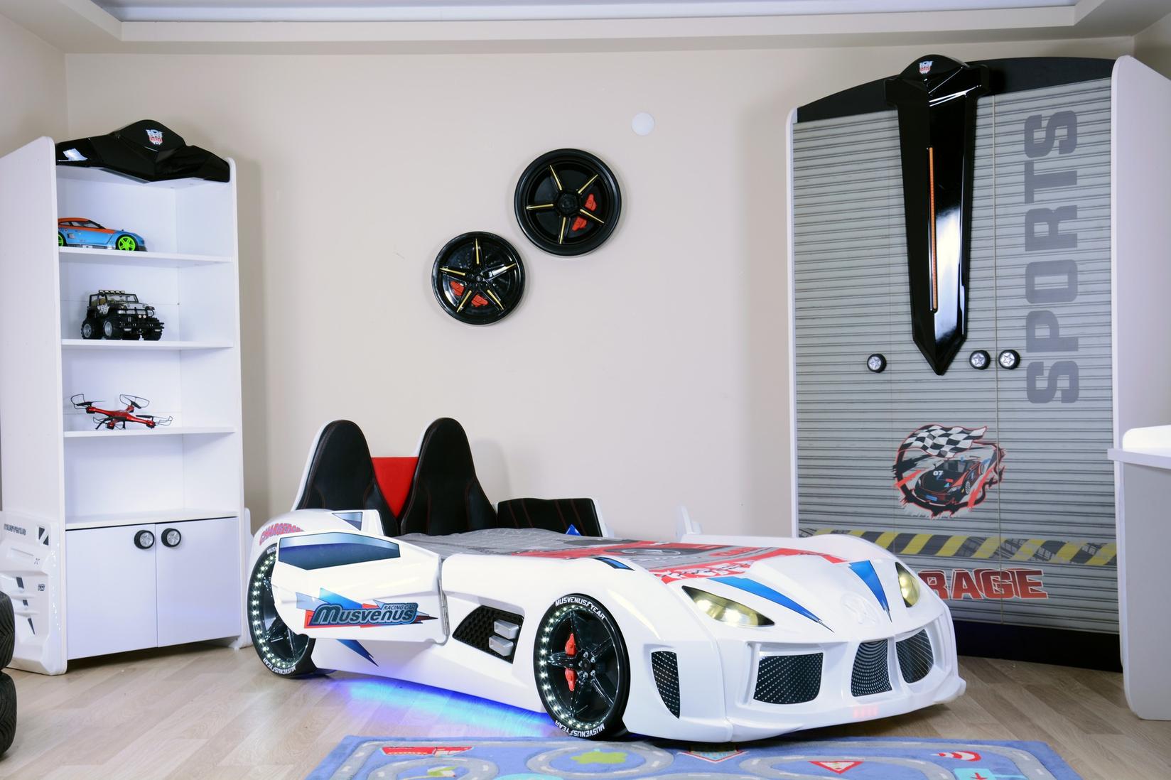 Hanah Home Dečiji krevet - auto Crni