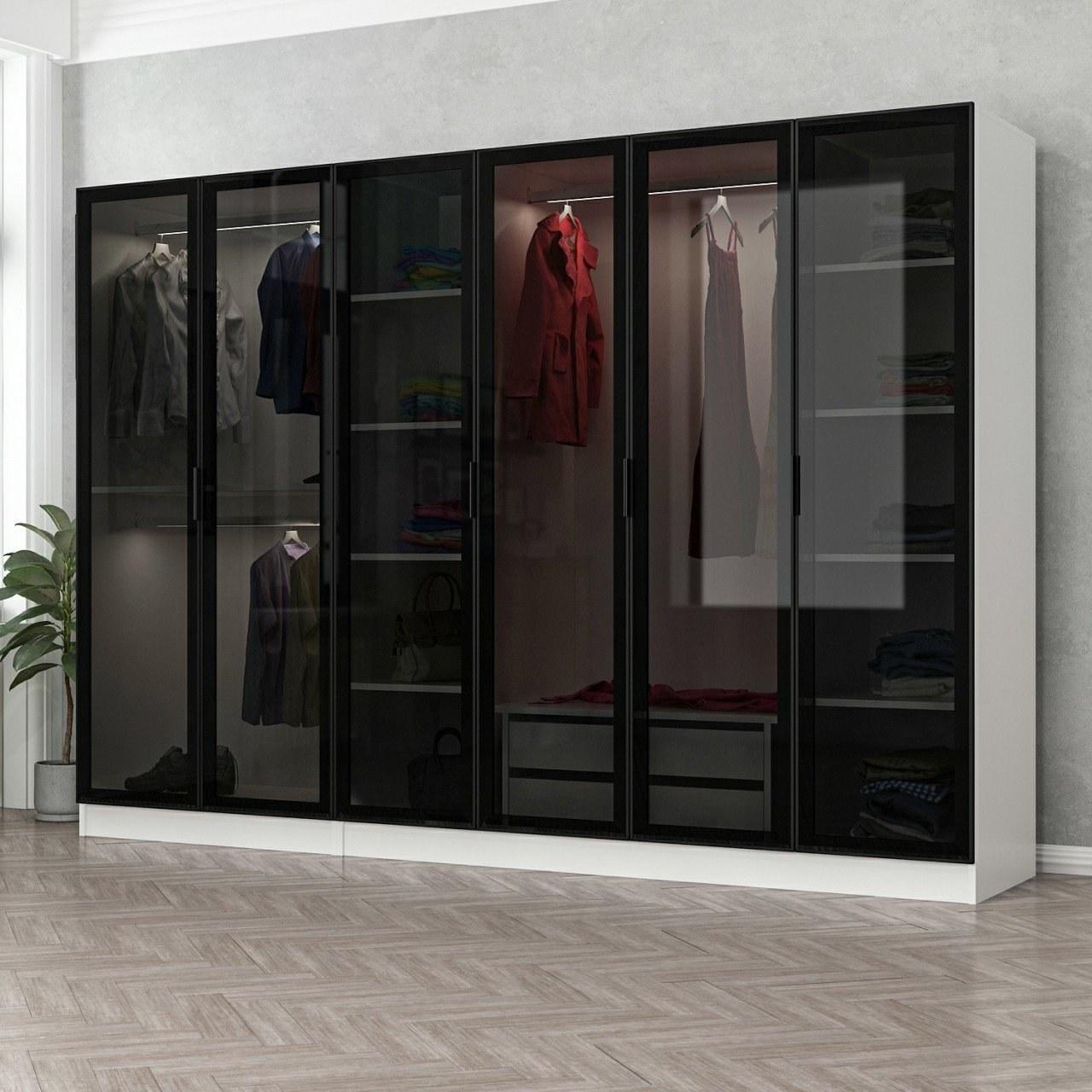Hanah home Ormar Kale 270x210x52cm Belo-Crni