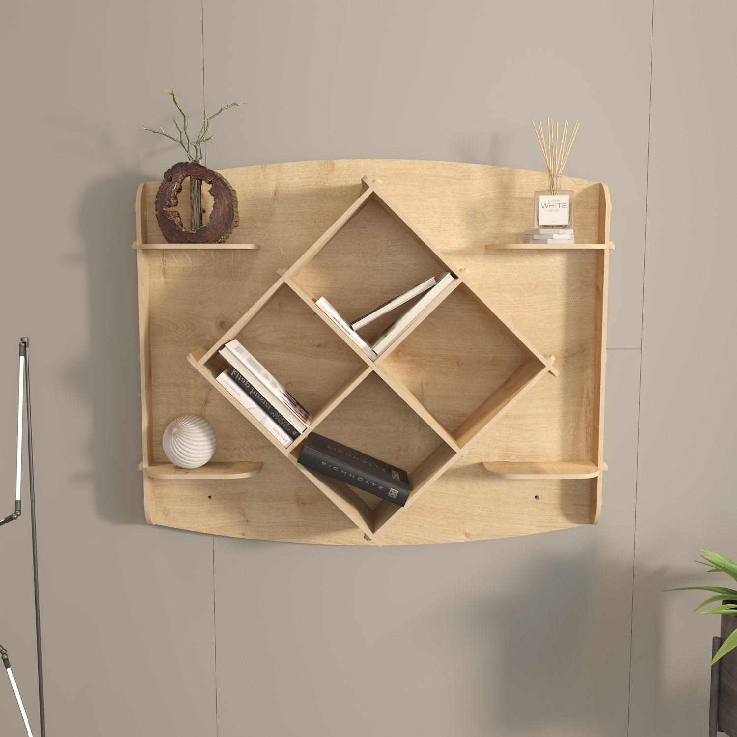 Hanah home Zidna polica Hrast