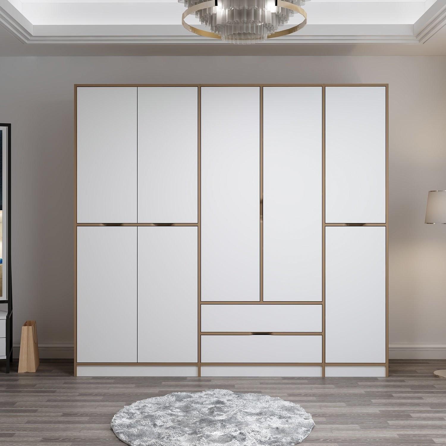 Hanah home Ormar Elina 232x208x52cm Belo-Bež