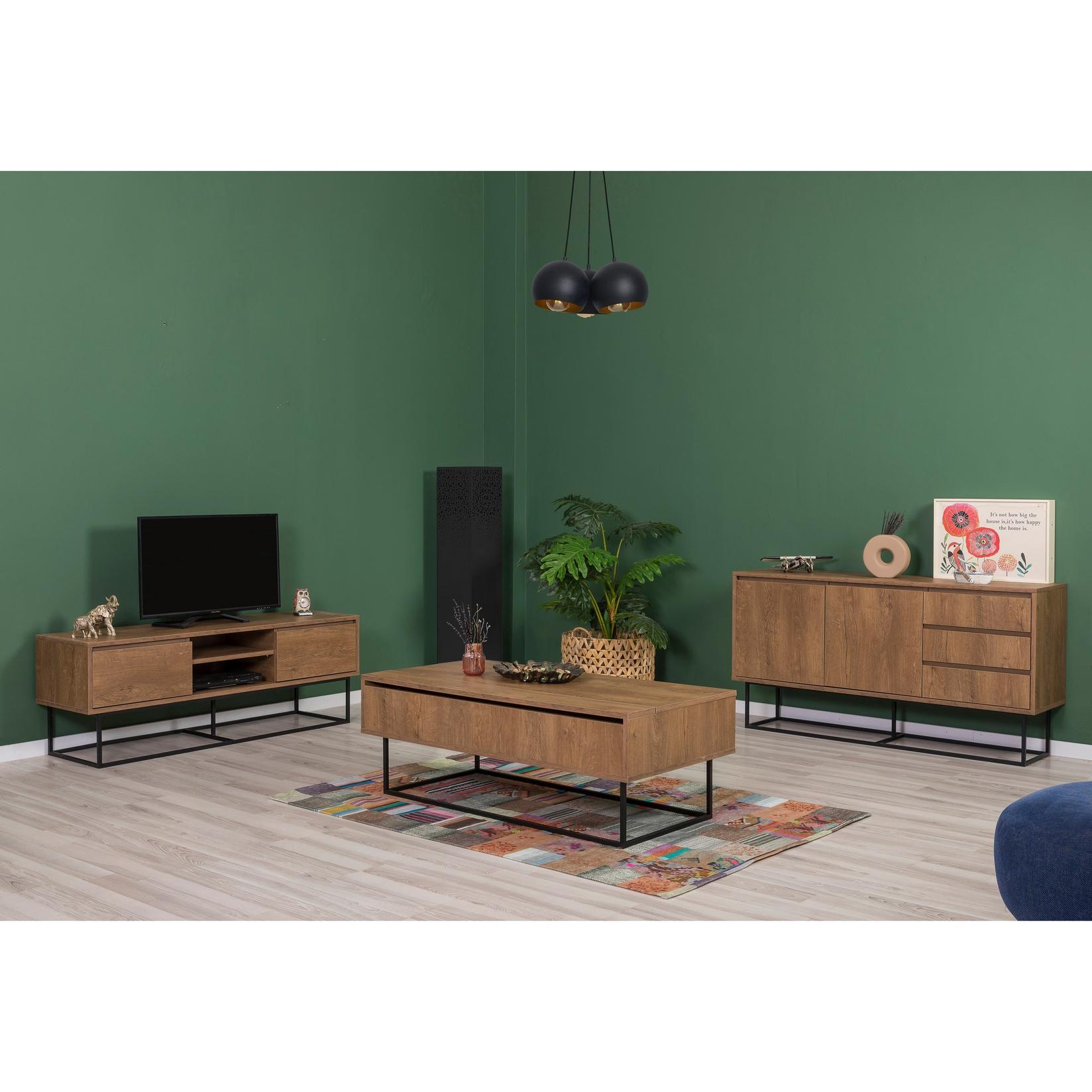 Hanah Home Set TV Komoda i klub sto Orah