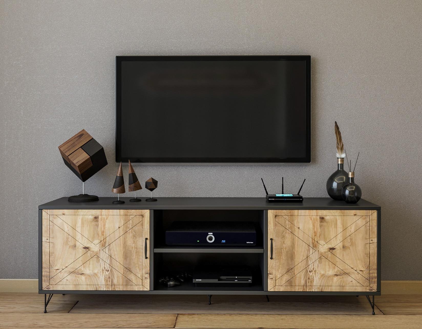 Hanah home TV Komoda Venus Antracit-Hrast