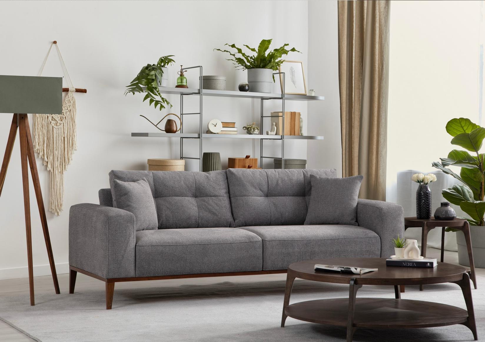 Atelier del Sofa Trosed na razvlačenje Sinor 92x75x225cm Svetlosivi
