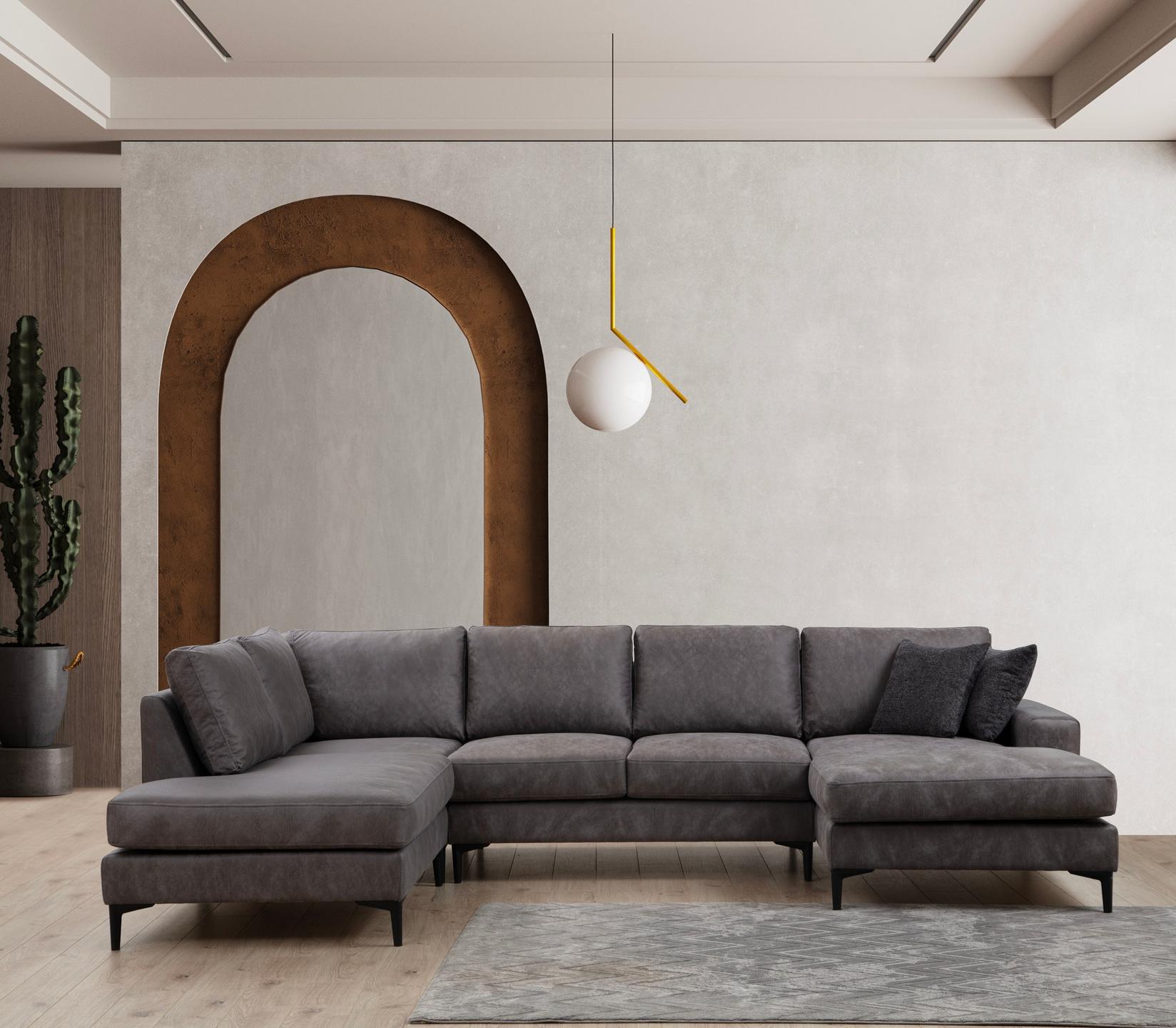 Atelier del Sofa Ugaona garnitura Antracit