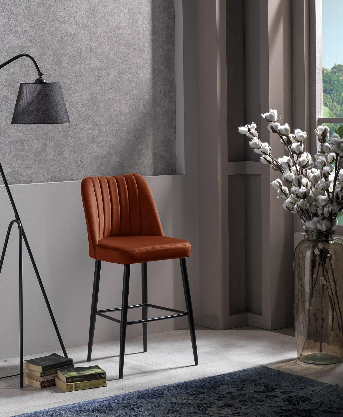 Hanah Home Set 2 barske stolice Bronzano-Crni