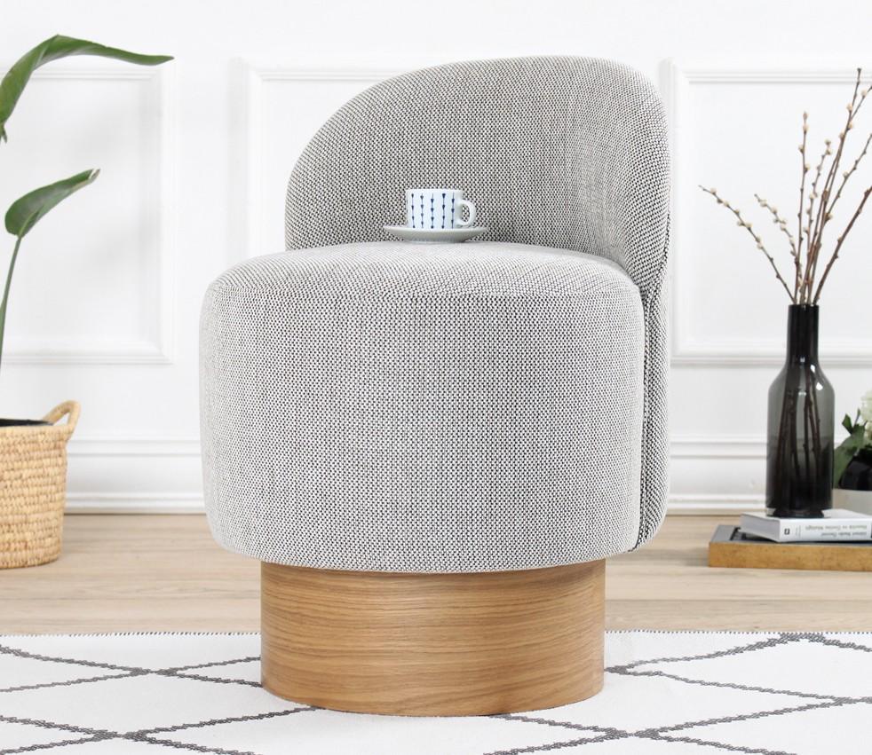 Atelier del Sofa Tabure 66cm Sivo