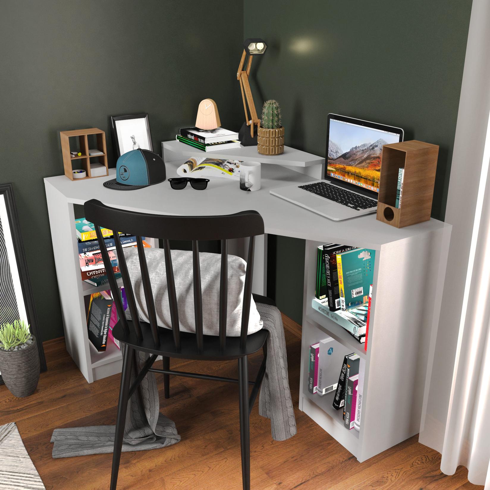 Hanah home Radni sto 120x76,8x90cm Beli