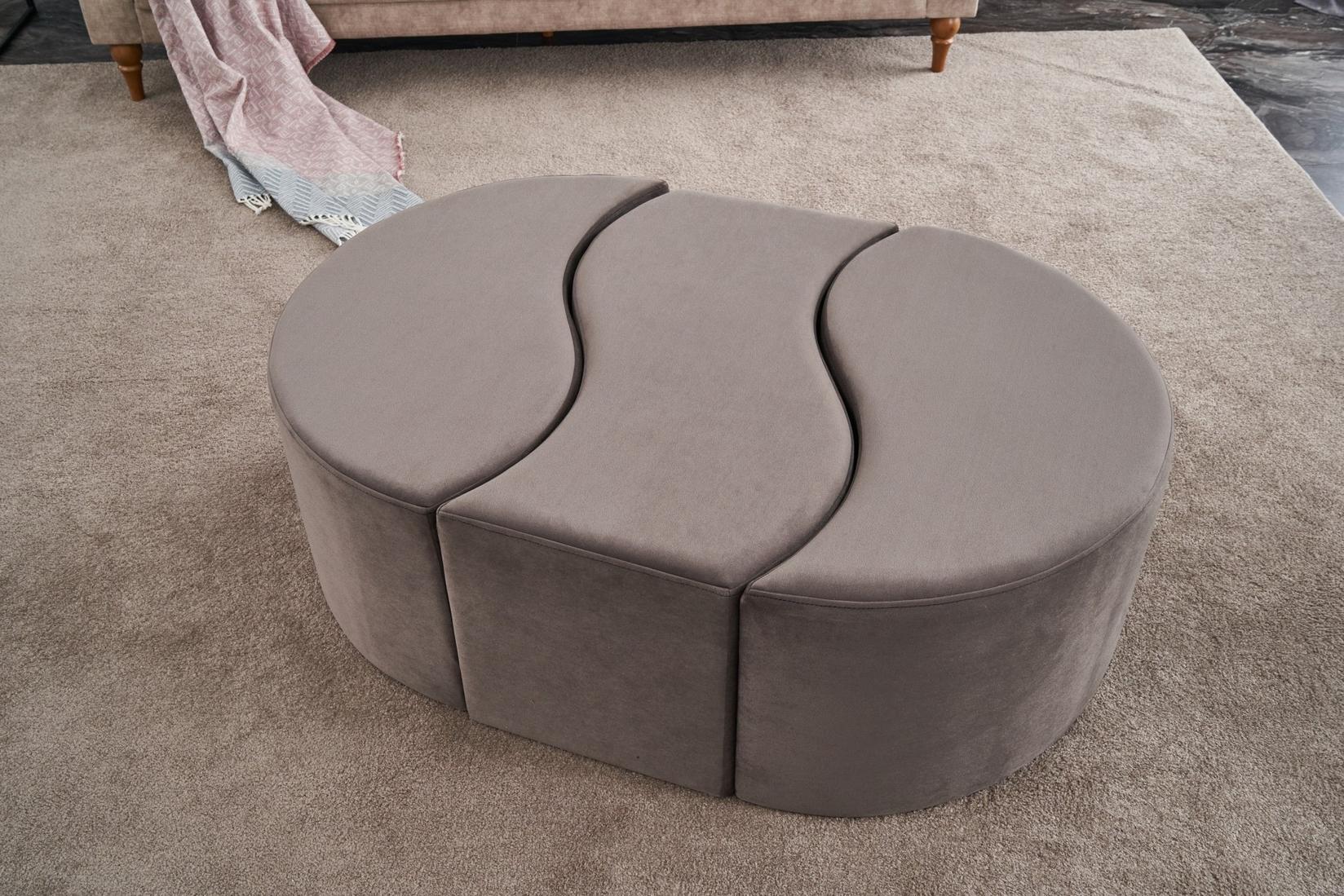 Atelier del Sofa Tabure 120x80x40cm, Krem
