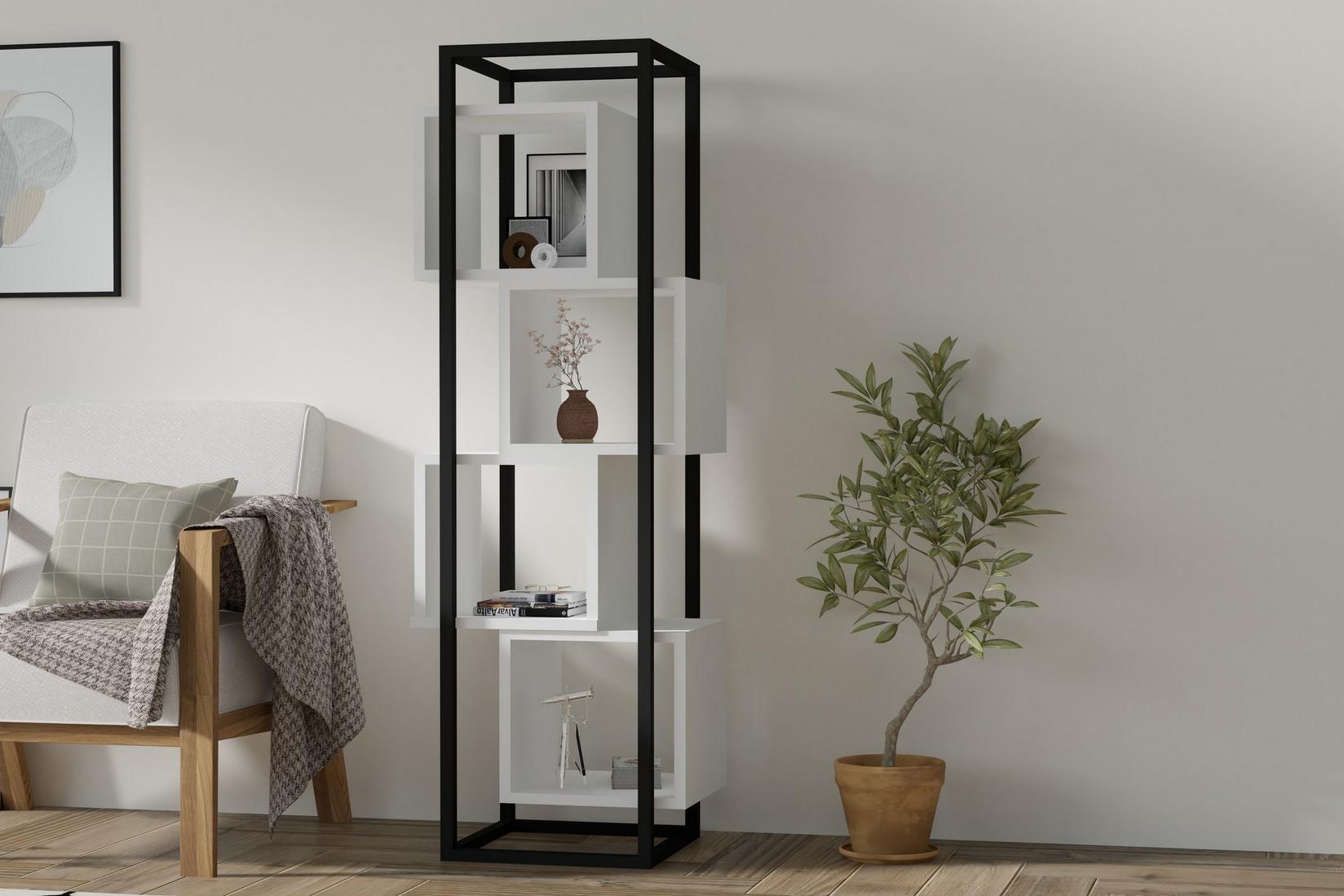 Hanah Home Polica 44x140x29cm Bela