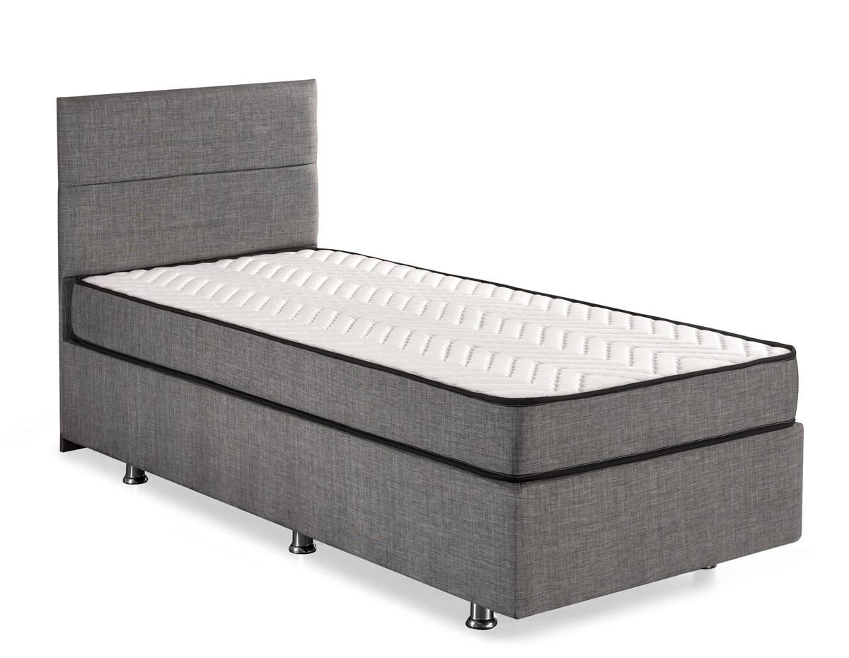 Hanah home Krevet Silver 100x38x200cm Crni