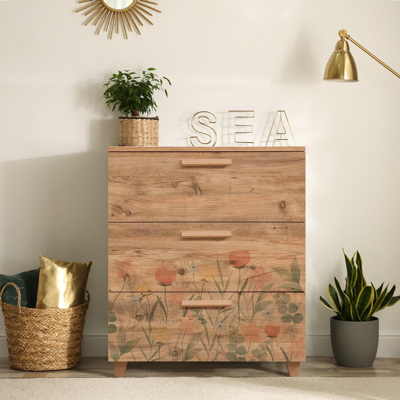 Hanah Home Komoda Leva Gravis Tulip 80x95x43cm Bež