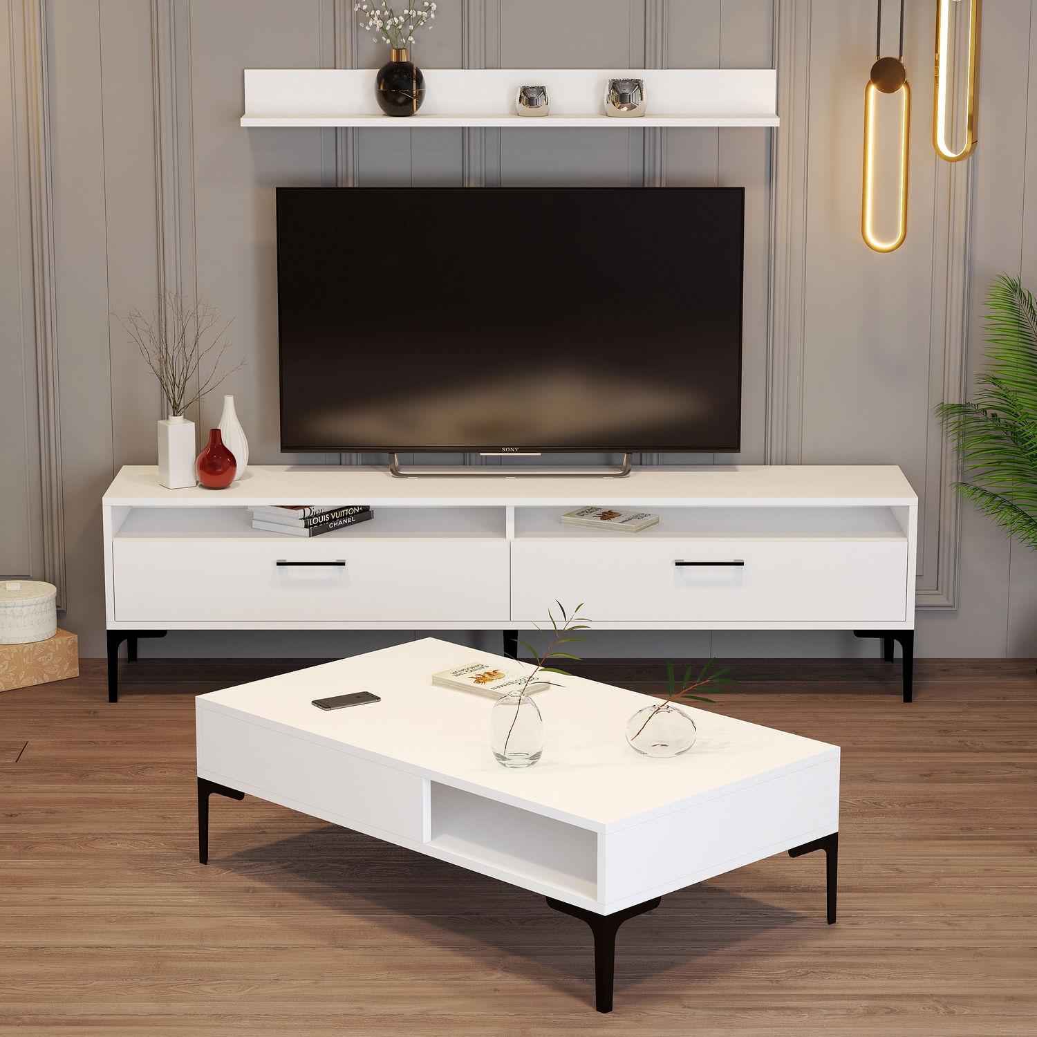 Hanah Home Set TV Komoda i klub sto Beli