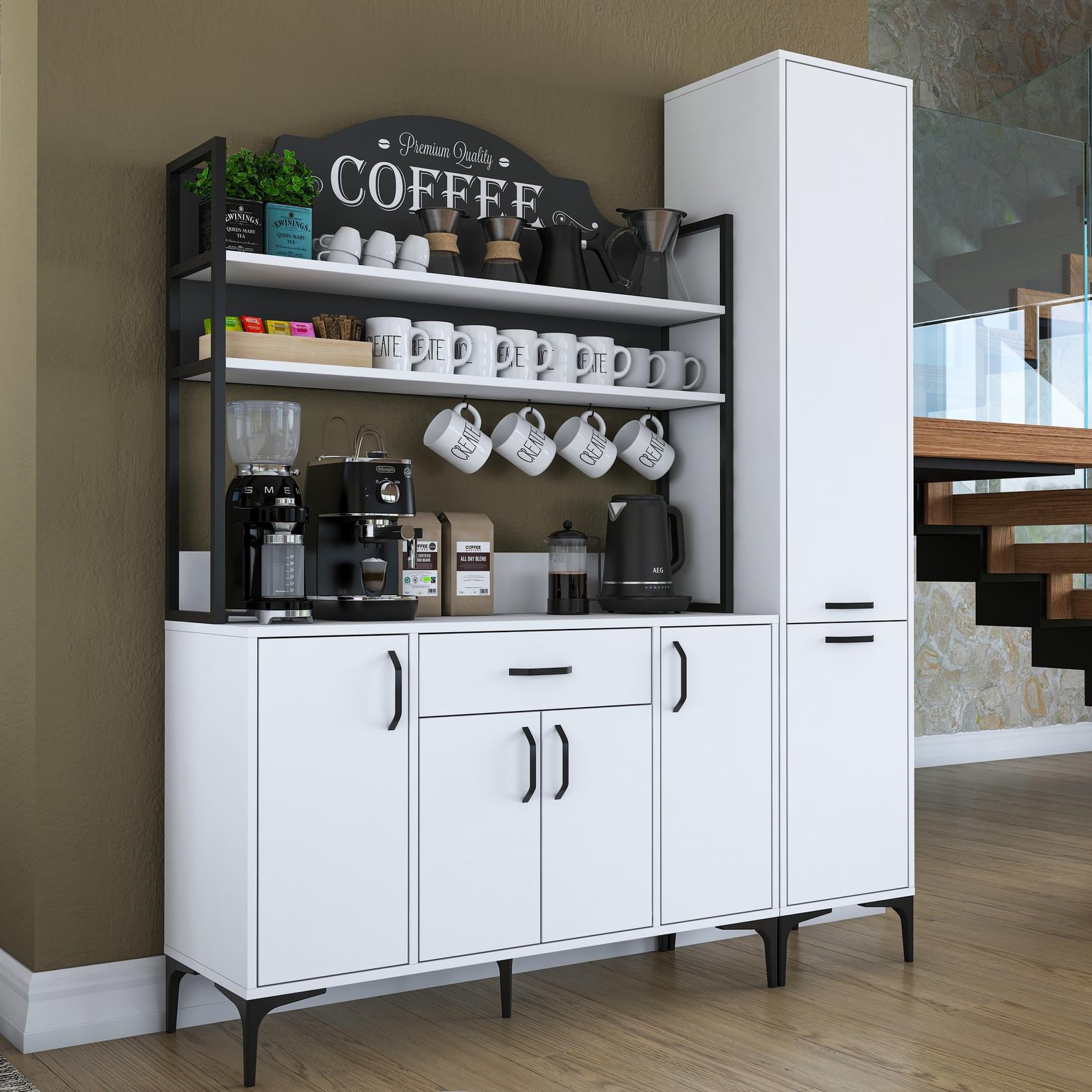 Hanah Home Komoda 160x198,6x40cm Bela