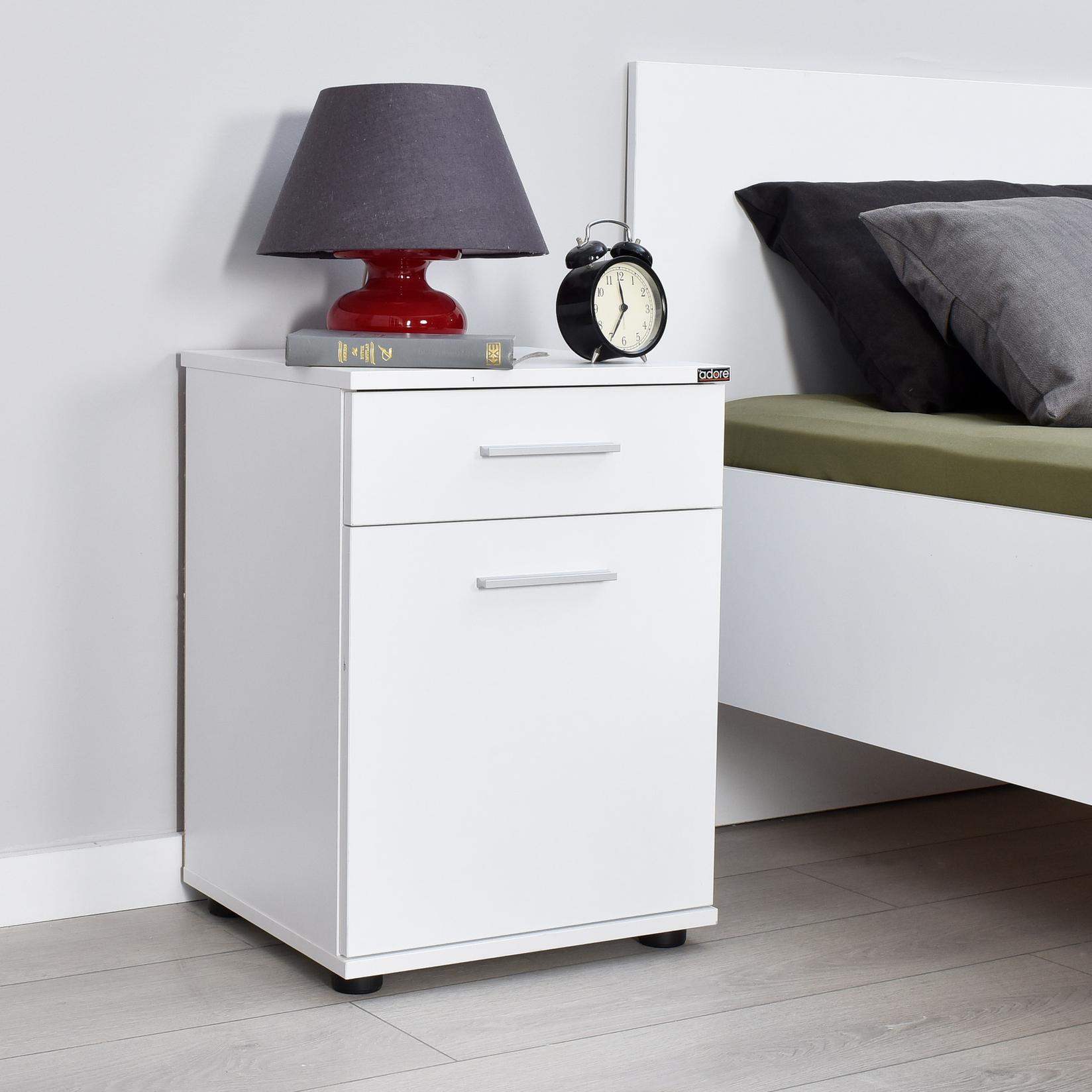 Hanah Home Noćni ormarić 40x57x39cm Beli