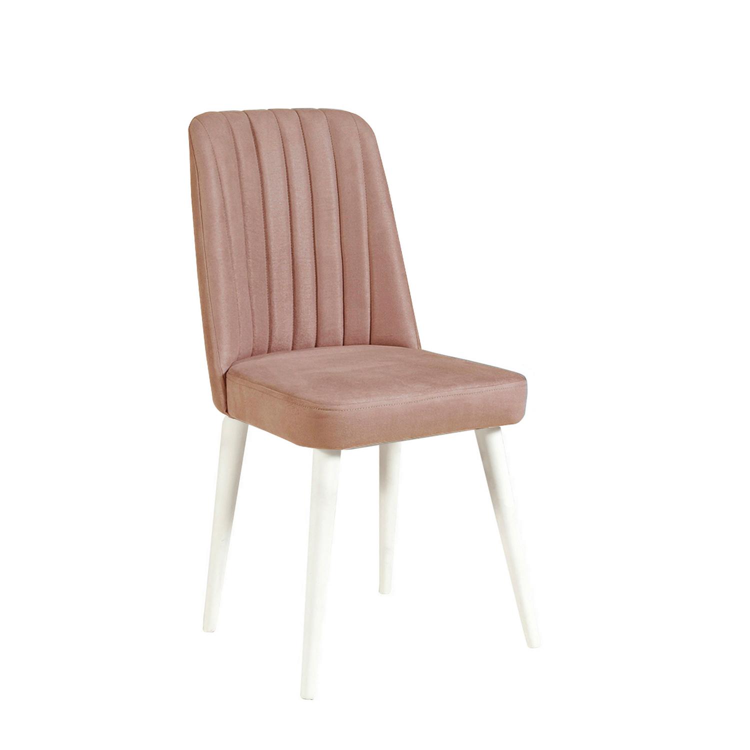 Hanah Home Trpezarijska stolica Stormi Sandalye 47x89x46cm Belo-Bež