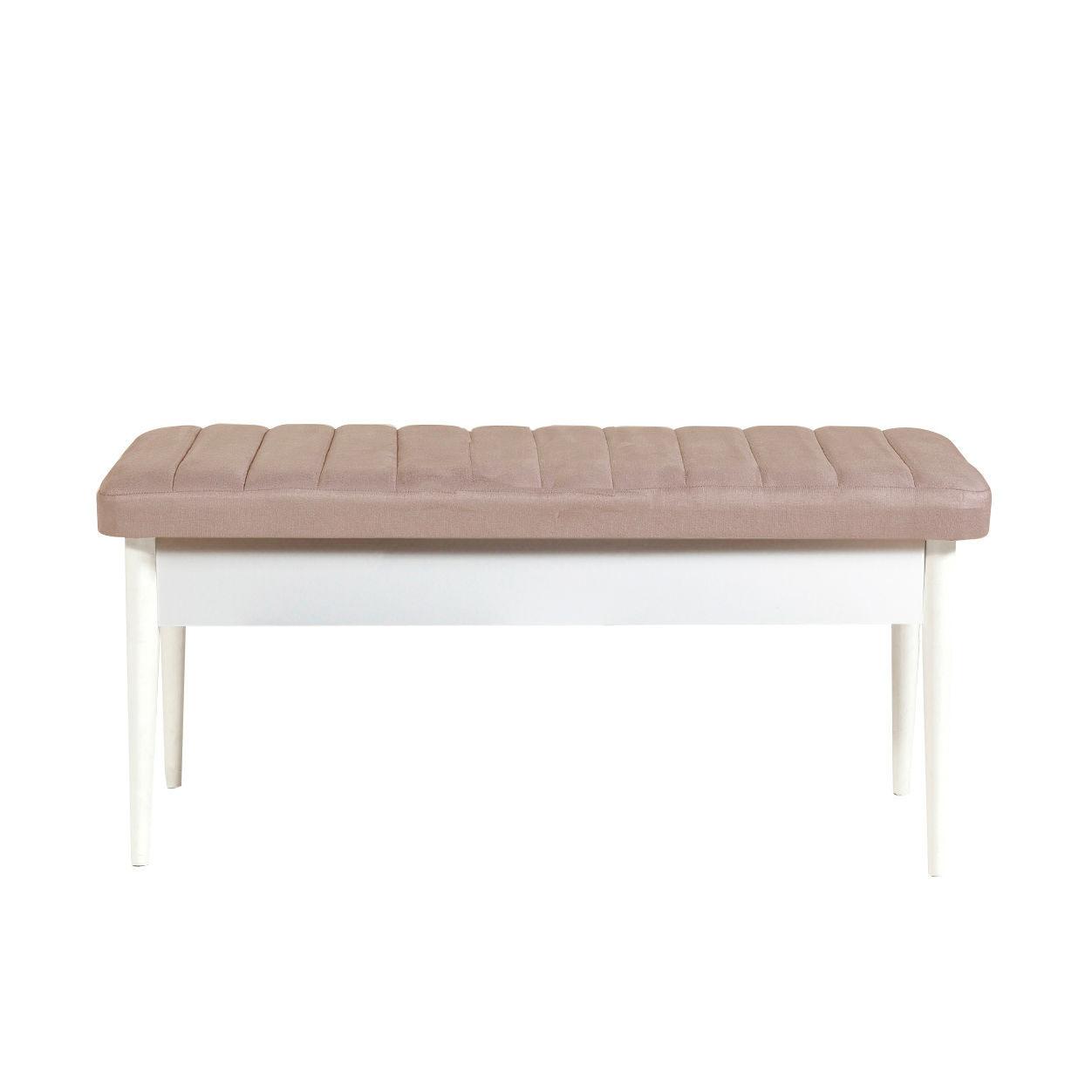 Hanah Home Trpezarijska klupa Vina Bench 110x48x40cm Belo-Bež