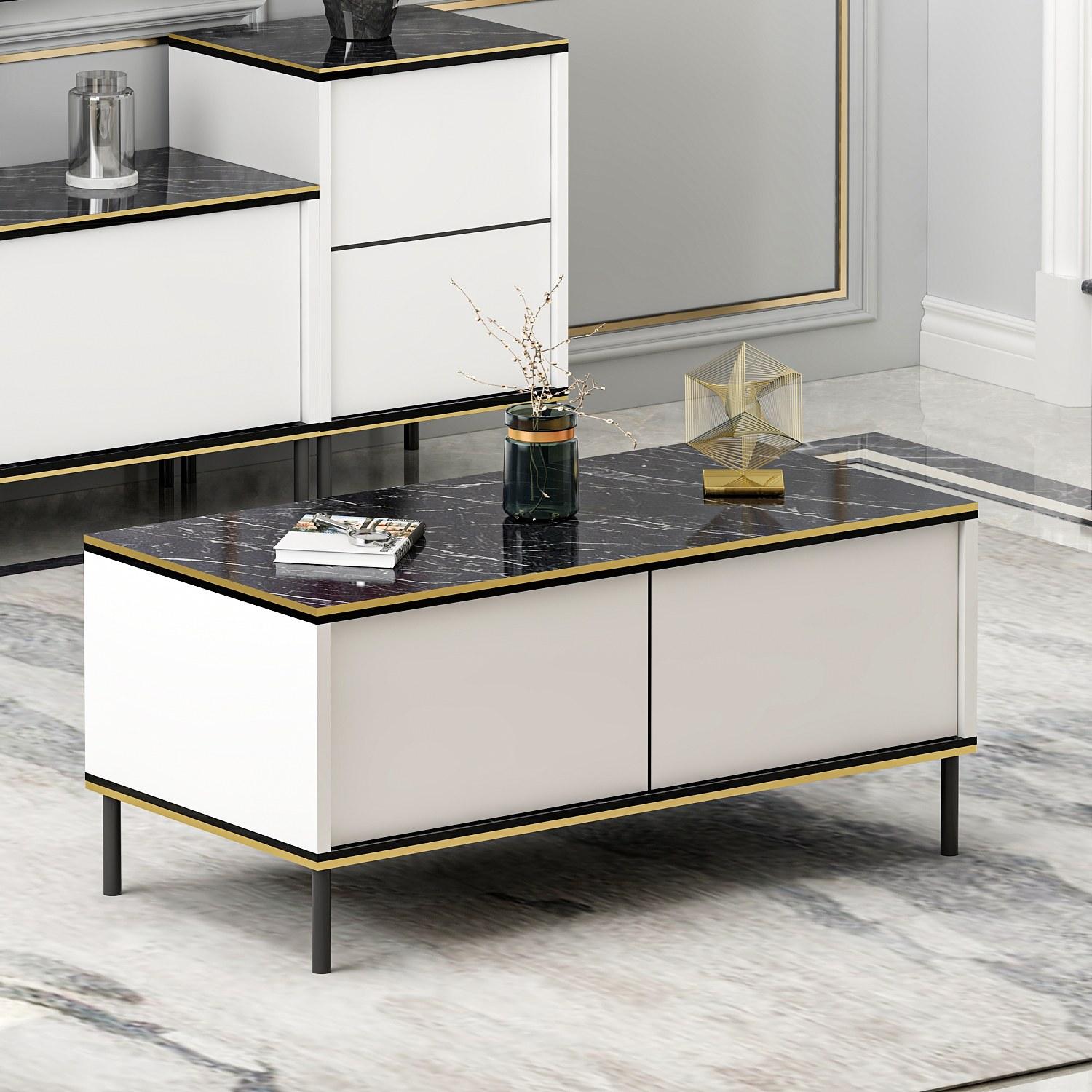 Hanah Home Klub sto Imaj 90x40x45cm Beli