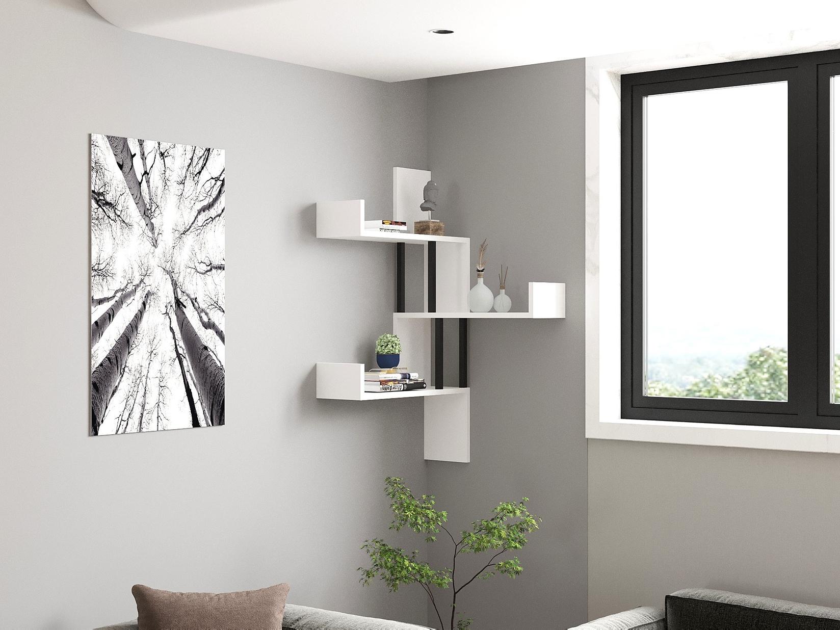 Hanah home Zidna polica Bela