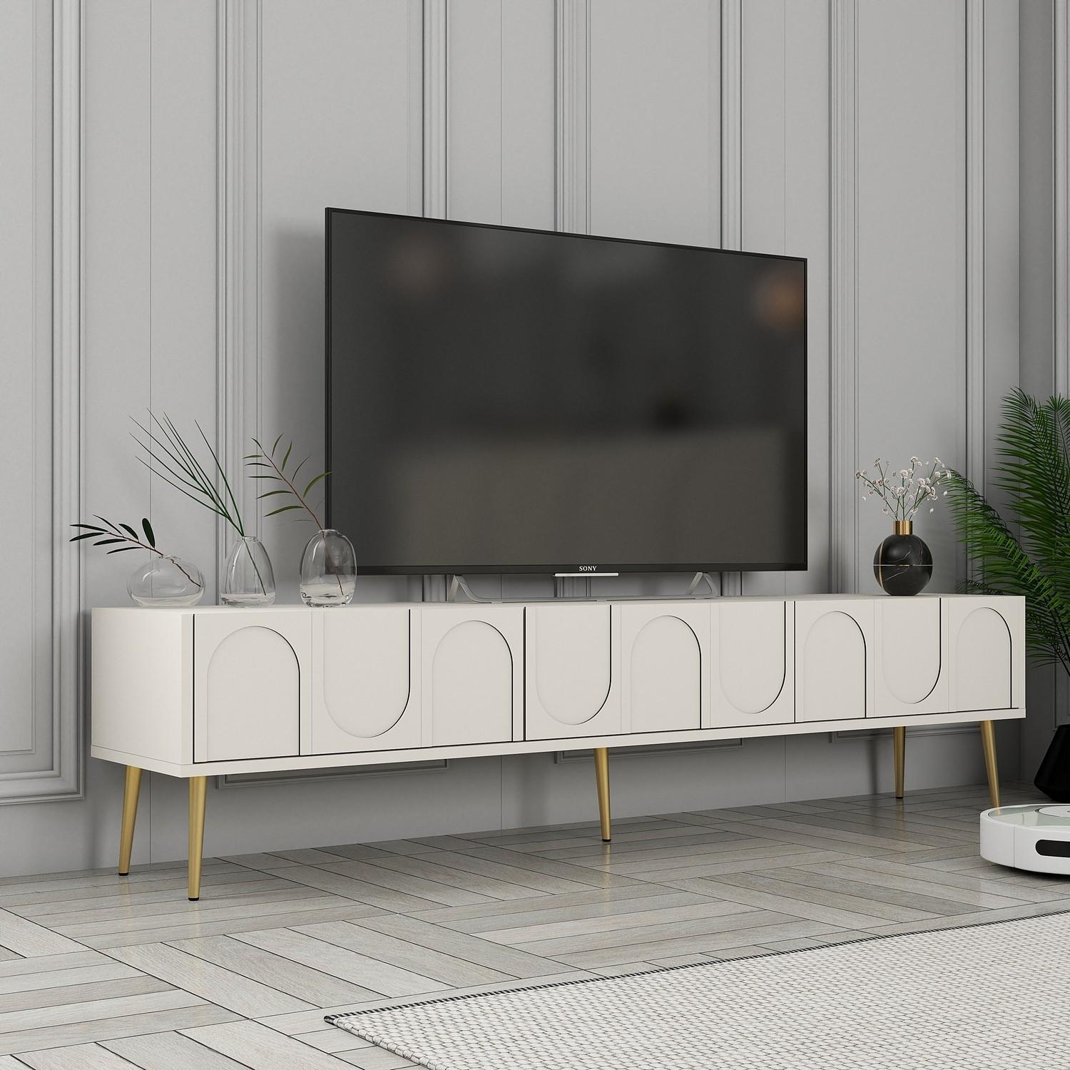 Hanah home TV Komoda Lyon 43 Krem-Zlatna