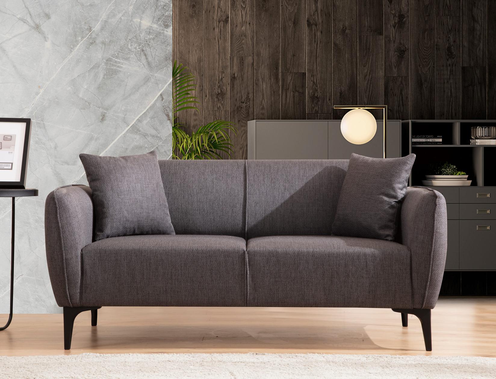 Atelier del Sofa Dvosed Belissimo 180x67x95cm Tamnosivi