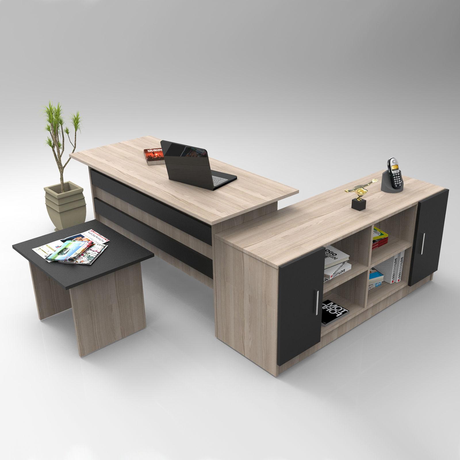 Hanah Home Kancelarijski set Hrast-Crni