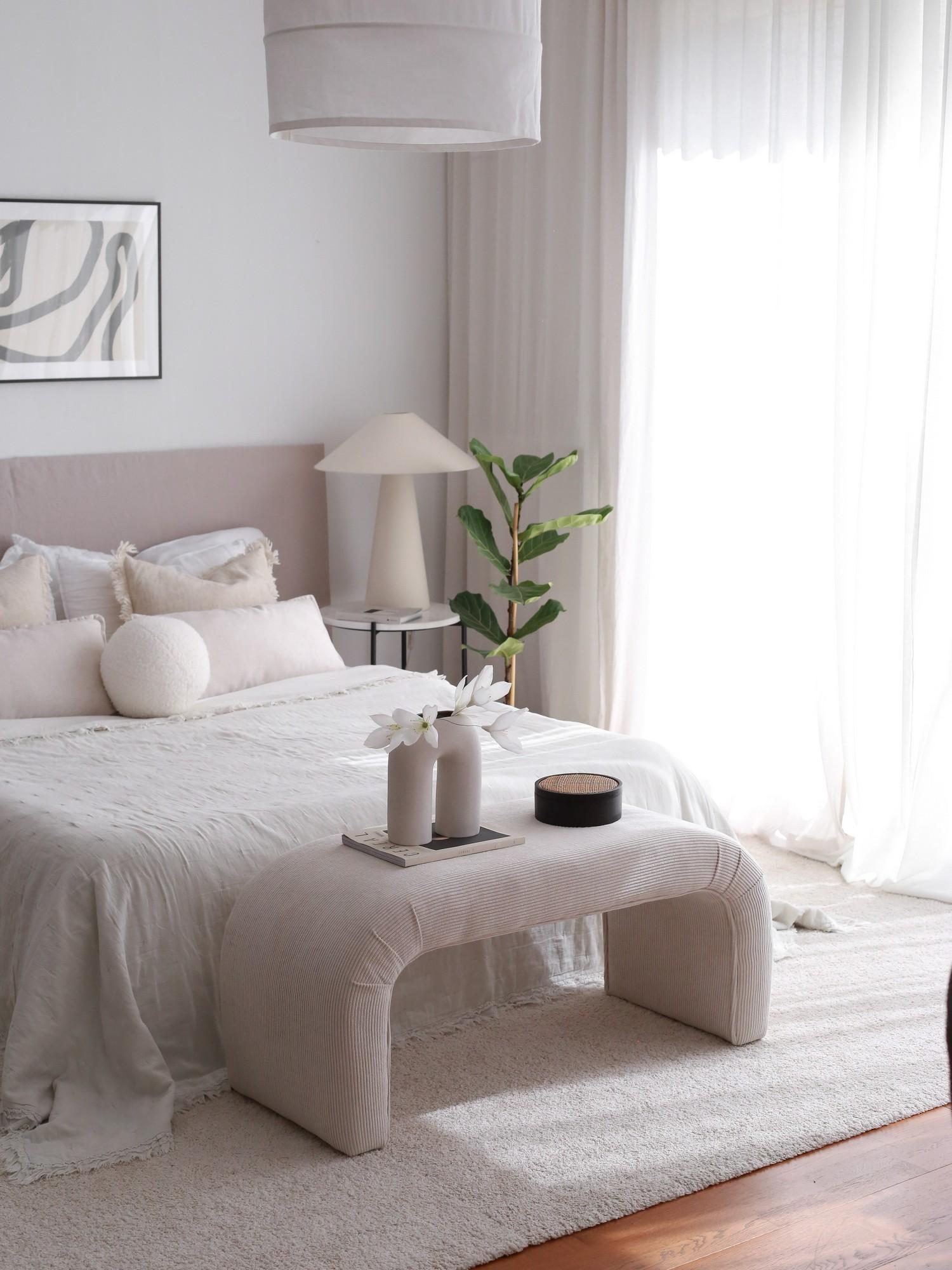 Atelier del Sofa Tabure 106x45x46cm, Belo