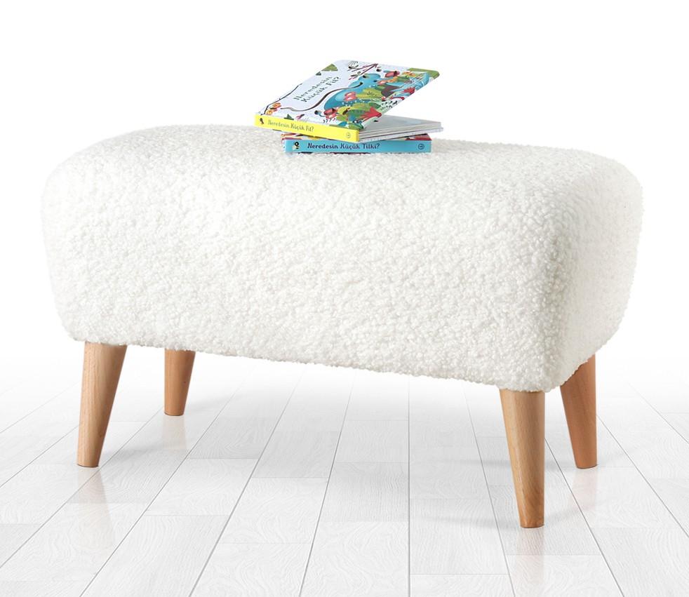 Atelier del Sofa Tabure 61x33x32cm, Belo