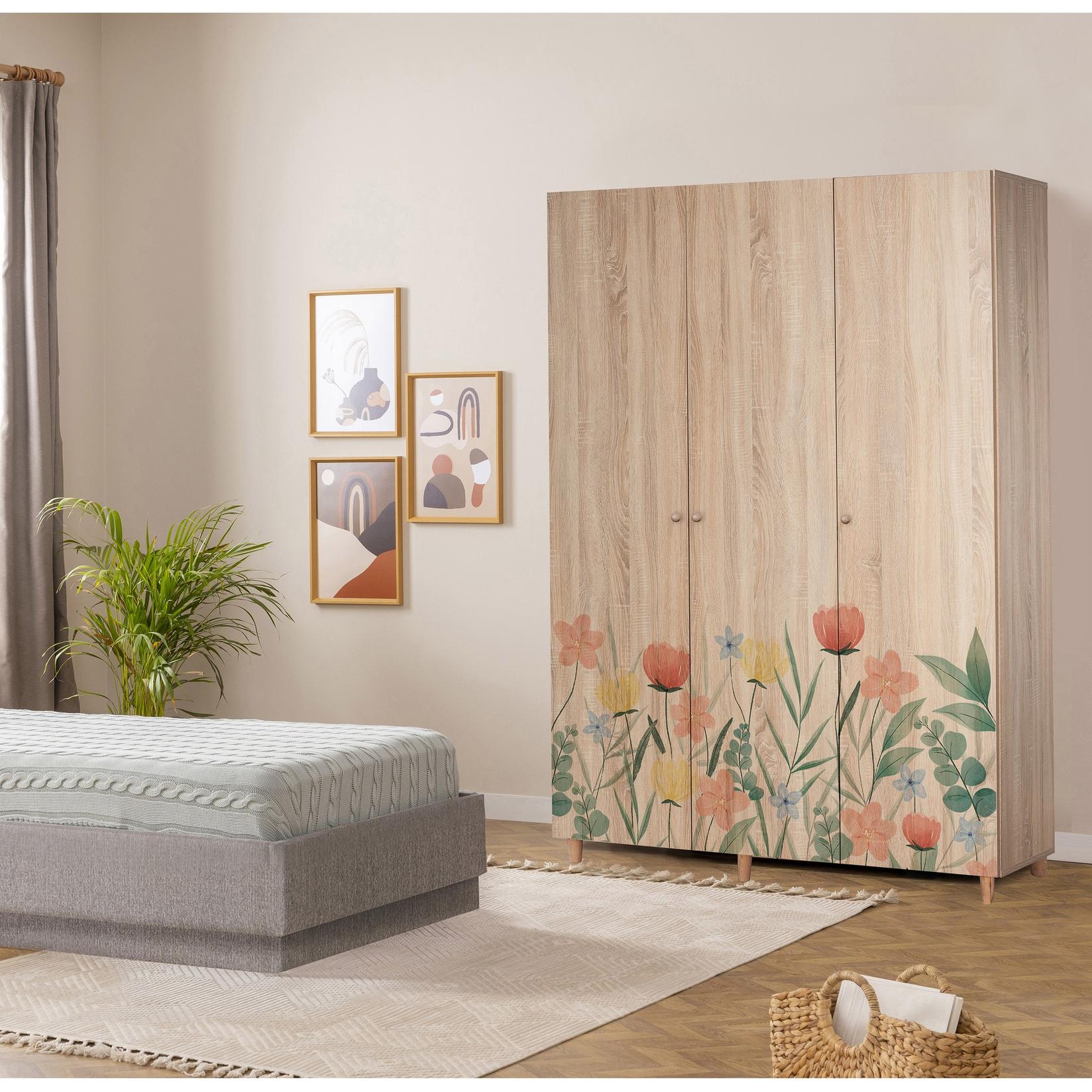 Hanah home Ormar Lena 3 135x192x52cm Hrast