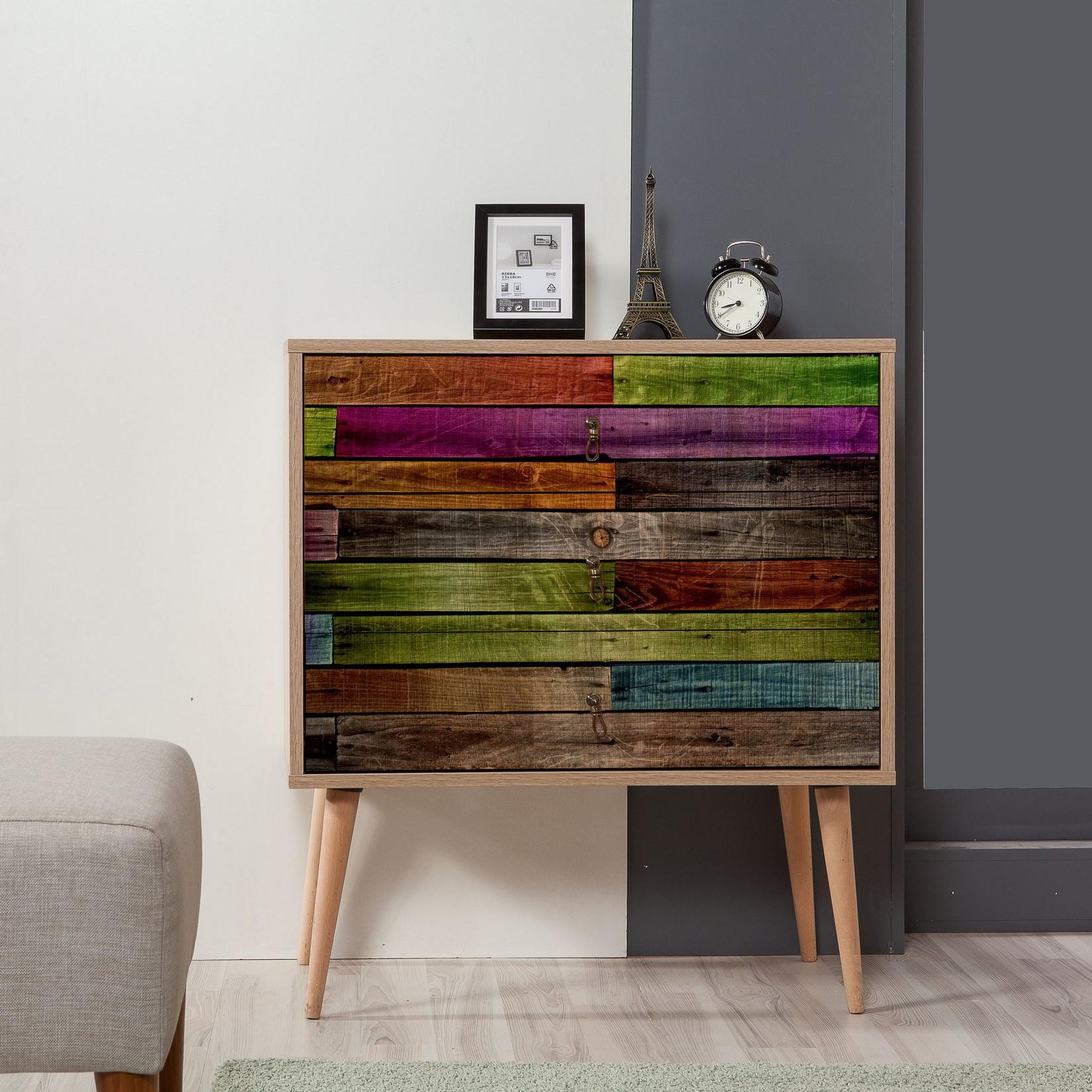 Hanah Home Komoda Trio 80x90x40cm Hrast