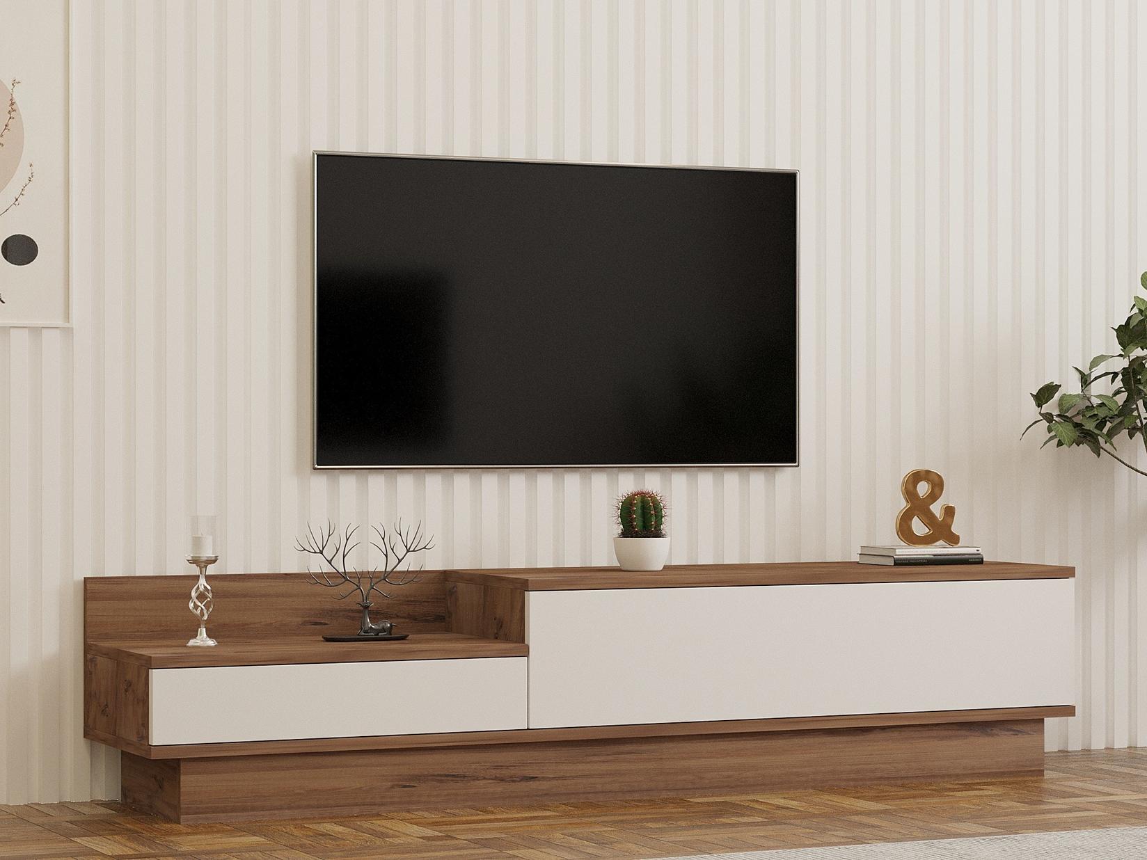 Hanah home TV Komoda Barko Bež-Bela
