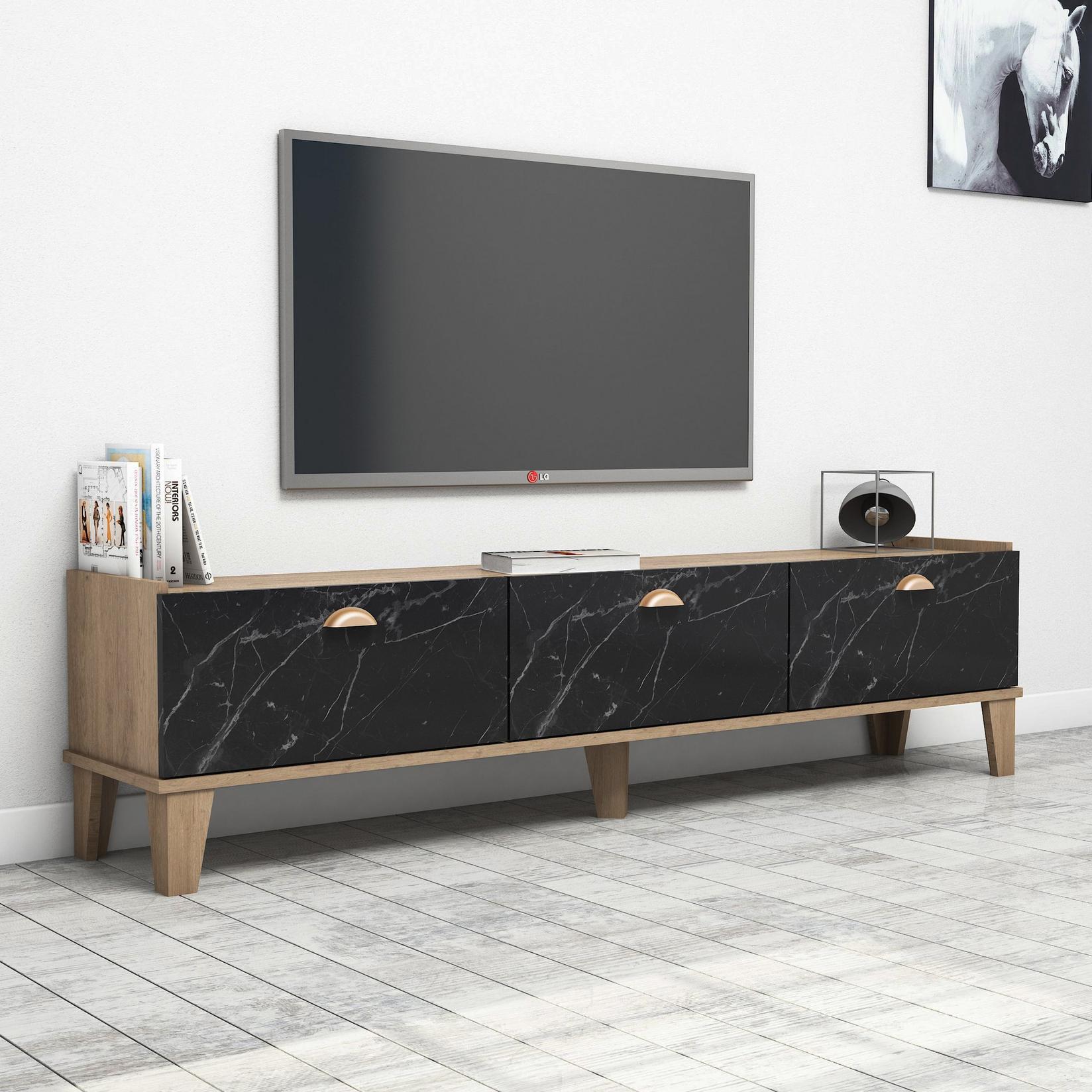 Hanah home TV Komoda Sumer E3630 Braon-Mermer
