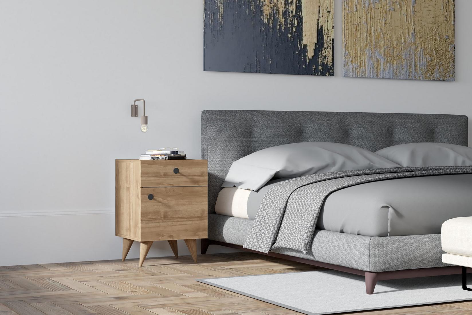 Hanah Home Noćni ormarić Pila 40x60​​x43,8cm Orah