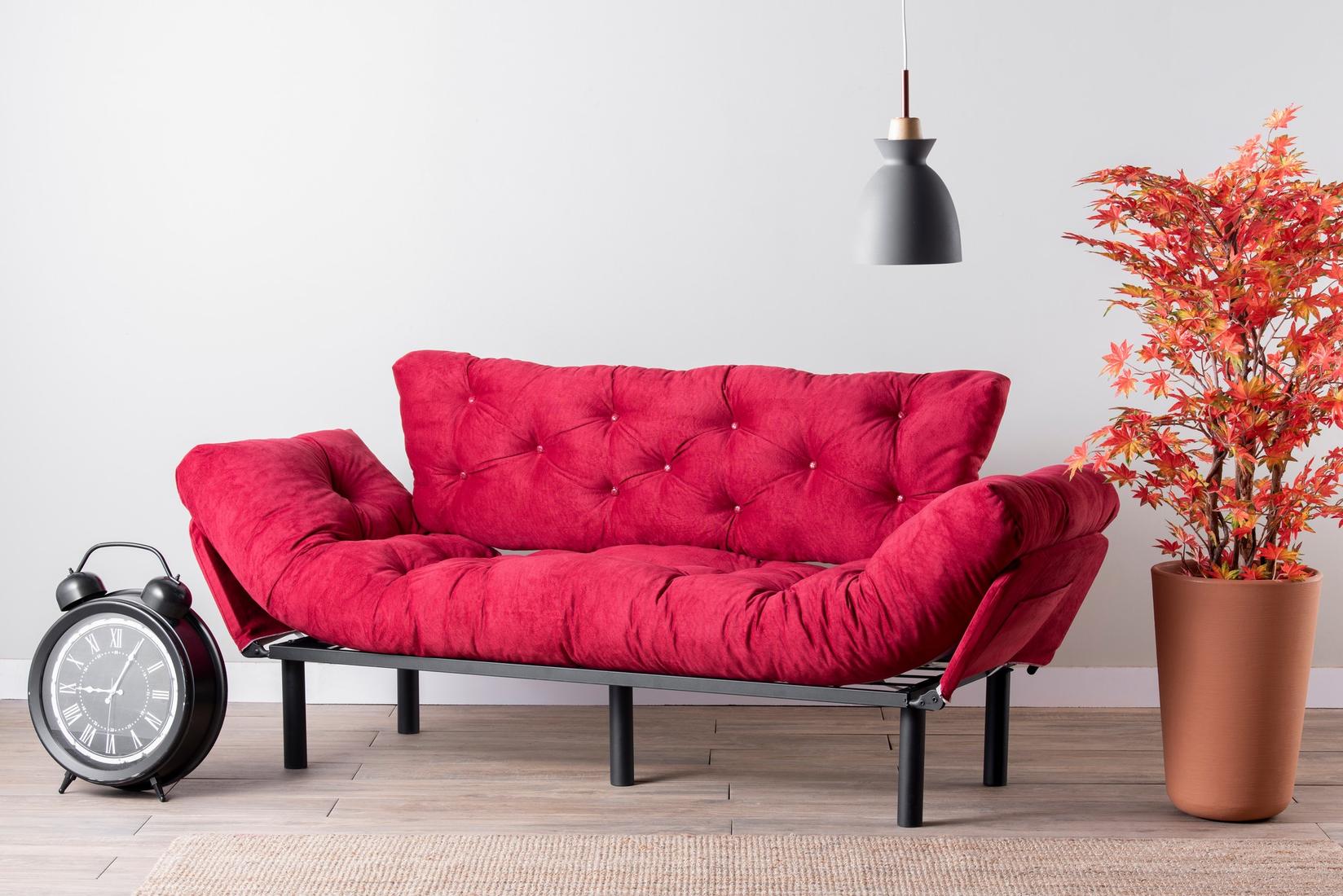 Atelier del Sofa Trosed na razvlačenje Nitta 185x85x70cm Bordo