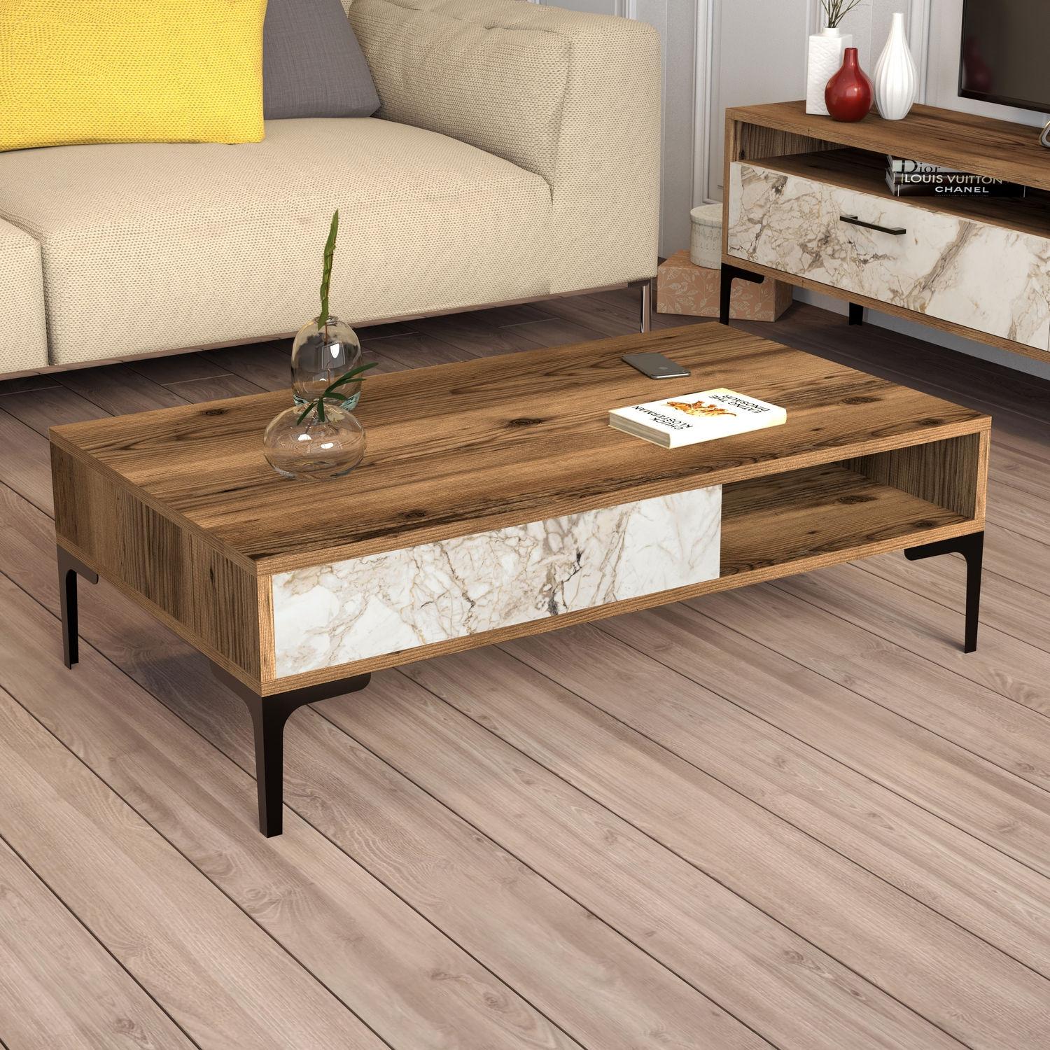 Hanah Home Klub sto Istanbul 105x32,6x60​cm Orah