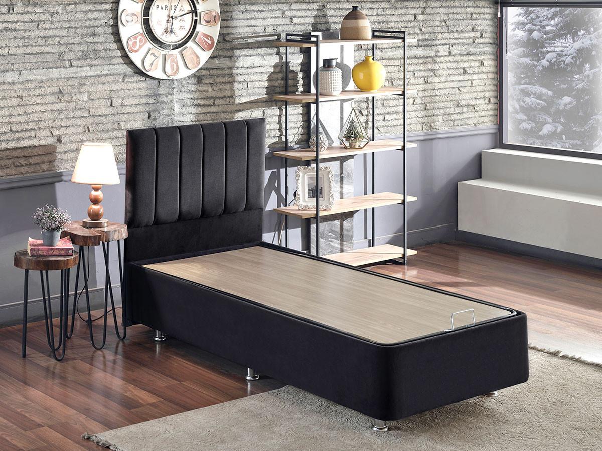 Hanah home Krevet Ela 100x38x200cm Crni
