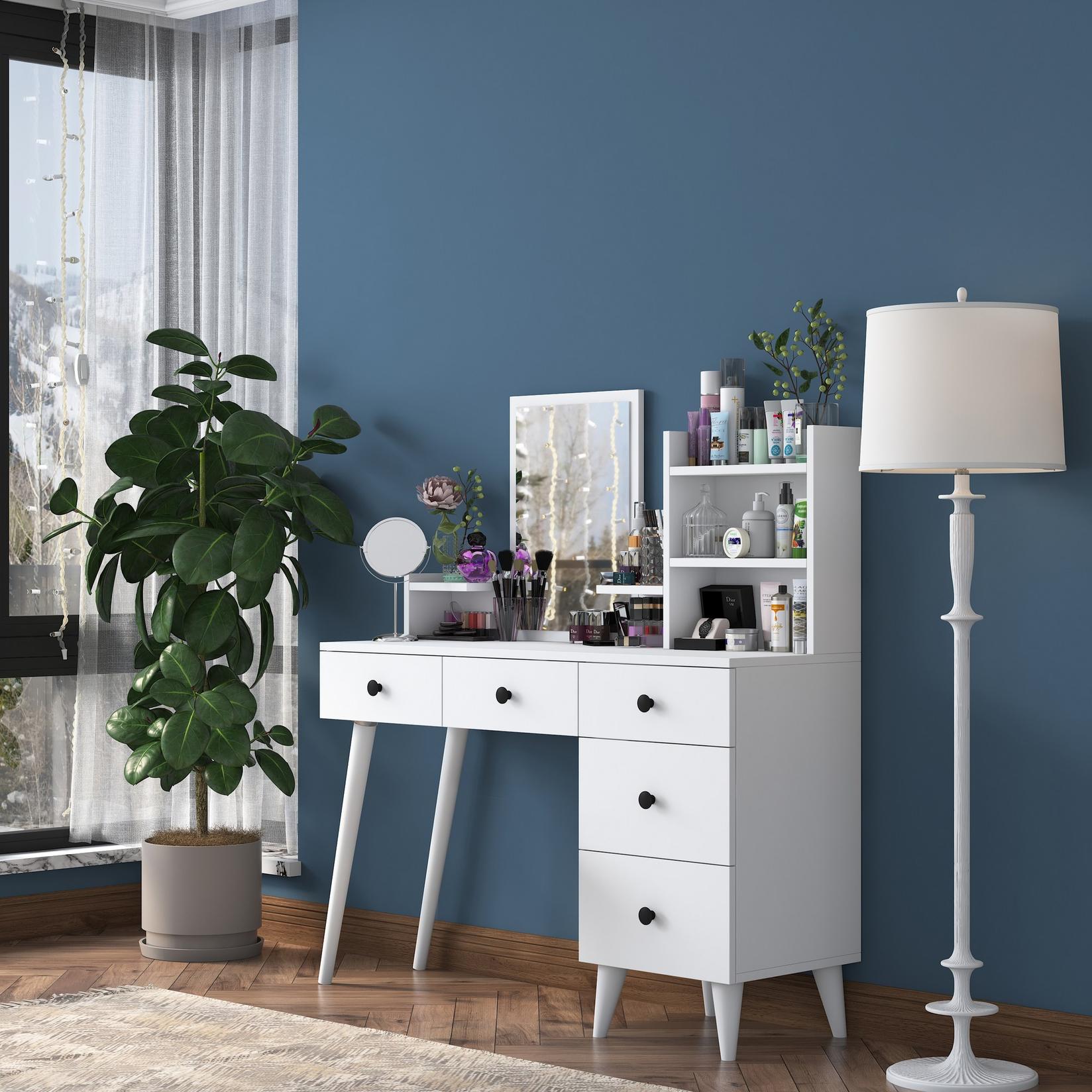 Hanah Home Sto za šminkanje 22,2x93,8x40cm Beli