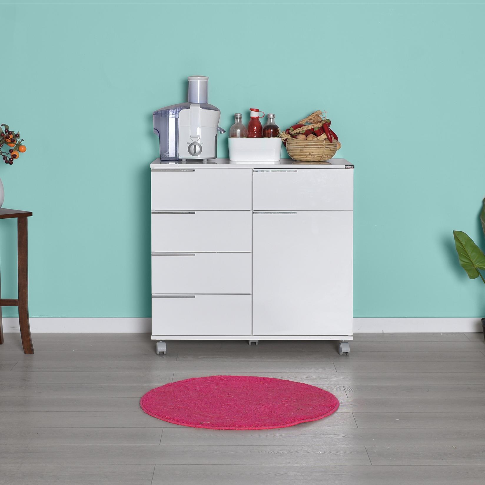 Hanah Home Komoda 85x81x44cm Bela